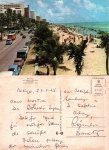 Cartão Postal Recife, PE -  Vista parcial da Bel Praia de Boa Viagem, Editora Paranacart ref.  K-1403, usado, datado 21/01/1975