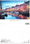 Cartão Postal Copenhague, Dinamarca - Nyhavn (Porto Novo), ref. 7 N,  novo