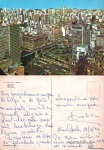 Cartão Postal São Paulo, SP -Vista parcial, Editora Ambrosiana ref. 101, usado, datado 19/04/1974