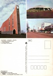 Cartão Postal Ivaiporã, PR - Aspectos da cidade: 1- Igreja Santíssima Mãe de Deus, 2- Ginásio Sapecadão, 3- Av. Paraná (Vista parcial), Editora Postal Cultural, sem uso