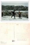 Cartão Postal São Joaquim, SC - Garotos na neve, Editora Portfolio ref.  28, sem uso