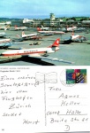 Cartão Postal Zurich, Suiça - Aeroporto de Zurich (1960), ref. 120, usado, circulado
