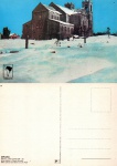 Cartão Postal São Joaquim, SC - Igreja Matriz e Campo Nevado, Editora Edicard ref. 839-01, sem uso