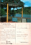 Cartão Postal Juiz de Fora, MG - Vista da represa Dr. João Penido, Editora Ambrosiana ref.  1663, usado, datado 07/04/1974