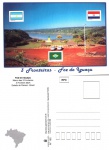 Cartão Postal Foz do Iguaçú, PR -  Marco das Três Fronteiras, Editora Paranacart ref. 152, sem uso