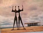 Cartão Postal Brasília, DF - Monumento aos Candangos, escultura de B. Giorgi. Editora GFB ref. 20, usado