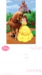 Cartão Postal Disney: Princesa Bela, sem uso