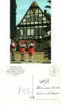 Cartão Postal Blumenau, SC -  Prédio em Enxaimel, Editora Paranacart ref. 54, usado, datado 17/07/1977