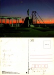 Cartão Postal Florianópolis, SC - Vista noturna do Monumento e Ponte Hercílio Luz, Editora Edicard ref. 820-38, usado