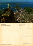 Cartão Postal Rio de Janeiro, RJ - Vista aérea do Corcovado com Baia da Guanabara, Editora Mercator ref. 16, sem uso