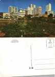 Cartão Postal Londrina, PR - Vista parcial do centro, no primeiro plano  a Estação Rodoviária, Editora Paranacart ref. K-1430, sem uso
