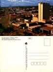 Cartão Postal Foz do Iguaçu, PR -  Vista panorâmica com as Avenidas Presidente J kubitschek e Av. Brasil à direita. Editora Postal Cultura, sem uso