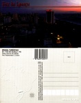 Cartão Postal Foz do Iguaçu, PR - Vista noturna da cidade, Editora Postais do Brasil ref.  56, sem uso
