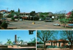 Cartão Postal Paraiso do Norte, PR - Aspectos da cidade: 1- Av. Riu Barbosa cin Ac. Tapejara, 2- Igreja N. S Aparecida e Praça da MaTRIZ, 3- Câmara Municipa, Editora Postal Cultural, sem uso