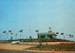 Cartão Postal Xambré, PR - Biblioteca Publica Municipal e Monumento ao Cristo Redentor, Editora Postal Cultural, sem uso