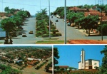 Cartão Postal Icaraíma, PR - Aspectos da cidade: 1- Av Hermes Vissoto, 2- Vista parcial da cidade, 3- Igreja Matriz N.S. Aparecida, Editora Postal Cultural, sem uso