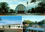 Cartão Postal Cianorte, PR - Aspectos da cidade: 1- Igreja Matriz N. S. de Fátima, 2- Paço Municipal, 3- Av. Souza Neves, Editora Postal Cultural, sem uso