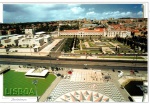 Cartão Postal Lisboa, Portugal - Os Jerônimos desde o monumento das Descobertas, ref. 3DL-8142