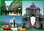 Cartão Postal Lisboa, Portugal -  Rua Augusta e i seu arco característico, ref.LXX-8047, sem uso