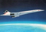 Cartão Postal British Airways Concorde, ref. BA 1205m sem uso