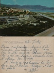 Cartão Postal Nice, França -Vista aérea do Aeroporto de Nice-Cote d'Azur, Restauyrant , Tour de Controle et les Avuibs no Parking,  ref. 02N, usado