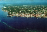 Cartãi Postal Santarém, PA - Vista aérea da cidade, Editora Mercator ref. 05, sem uso, porem datado 01/1976