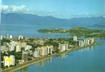 Cartão Postal Florianópolis, SC - Vista aérea parcial com Baia Norte, Editora Edicard ref. 820-79, sem uso