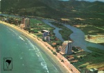 Cartão Postal Balneário Camboriú, SC - Vista aérea - Pontal Sul, Editora Edicard ref. 824-55, sem uso