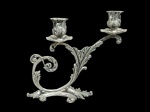 Candelabro vintage em metal trabalhado - 22 cm alt.