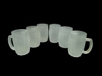 6 canecas de vidro fosco para chope - 7 cm d x 11 cm alt.
