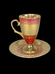 Xícara vintage, para cafezinho longo, em porcelana, marca Porcelanarte.