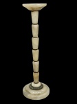 Coluna baixa vintage em alabastro para colocar cinzeiro - 60 cm alt. (partes com bicados - favor verificar).