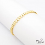 CONDIÇÃO ESPECIAL: 3x SEM JUROS: Pulseira Gotas Degradê em Ouro Amarelo 18K com 3,16 Cts de Diamante