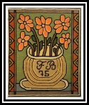 Antigo Azulejo de coleção, FRANCISCO BRENNAND, medindo 15cm x 15cm, em ótimo estado de conservação