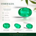Linda Emeralda Colombiana Verde neon com certificado 3,03 ct  100% Natural. Peso total: 3,03 ct. Dimensão: 10 x 7,8 mm. Cor: Verde . Lapidação: Oval. Quantidade : 1 unidade. Código: 3761