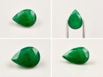Esmeralda Verde 4,72 ct 100% Natural. Peso total: 4,72 ct. Dimensão: 14,9 x 10,7 mm. Cor: Verde . Lapidação: Gota Facetada. Quantidade : 1 unidade. Código: F-3445