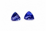 Tanzanita Roxo 1,7 ct 100% Natural. Peso total: 1,7 ct. Dimensão: 6x6 x  x  mm. Cor: Roxo . Lapidação: Trilho Facetado. Quantidade : 2 unidades. . Tratamento: 100% Natural . Código: F-2963