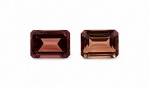 Par de Turmalina Rosa 2,02 ct 100% Natural. Peso total: 2,02 ct. Dimensão: 7 x 5  mm. Cor: Rosa . Lapidação: Retangular.  Quantidade de pedras: 2 unidades  Código: 3767