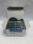 Caixa com 5 Fitas de impressora matricial Citizen modelo PN (P/N KB37901-0M), que é um consumível de escritório. O produto é descrito na embalagem como um cartucho de impacto múltiplo (Multi Strike Cartridge). Detalhes conforme fotos, _(ºLº)_ Caso necessite, tire todas suas dúvidas via atendimento personalizado por WhatsApp: (11) 98681-9377. Não deixe para última hora! Antecipadamente agradecemos pelo seu lance. Sem testes ou garantias futuras de originalidade, funcionalidade, material ou procedência.