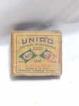 Caixa de fósforos de segurança antiga da marca União, produzida pela fábrica Alves & Reis em Osasco, São Paulo. Detalhes conforme fotos, _(ºLº)_ Caso necessite, tire todas suas dúvidas via atendimento personalizado por WhatsApp: (11) 98681-9377. Não deixe para última hora! Antecipadamente agradecemos pelo seu lance. Sem testes ou garantias futuras de originalidade, material, legitimidade ou procedência.