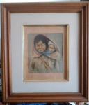 QUADRO - Pintura de crianças eskimo / Mãe e Filho Assinatura Dorothy Francis. Moldura de madeira. Aprox. 44 x 49cm. Detalhes conforme fotos, _(ºLº)_ Caso necessite, tire todas suas dúvidas via atendimento personalizado por WhatsApp: (11) 98681-9377. Não deixe para última hora! Antecipadamente agradecemos pelo seu lance. Sem testes ou garantias futuras de originalidade ou procedência.