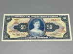 NUMISMÁTICA - Nota cinquenta cruzeiros.