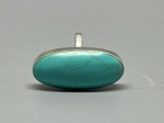 JOIA - Lindo anel em prata de lei, 15 grs, com bela pedra azul turquesa.