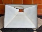 DIVERSOS - Antiga coifa esmaltada, datada dos anos 40. Med. 61x110x80 cm.