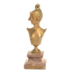 Escultura bronze mulher império altura 15 cm.