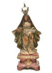 Santa Luzia altura 36 cm com coroa de prata altura