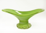 Floreira murano verde altura 16 x 40 cm.