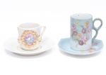 2 xícaras para café em porcelana