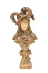 Sinete em bronze e material orgânico assinado Bailly com 12 cm