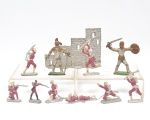 Conjunto com muralha e 10 soldados